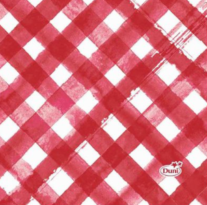 Duni Servietten Tissue 20 Stück - Red Checks(33 x 33 cm)