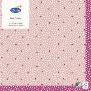 Duni Servietten Tissue 20 Stück - Rice Pink (33 x 33 cm)