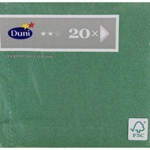 Duni Servietten Tissue Motiv 3-lagig 20 Stück - Dark Green (33 x 33 cm)