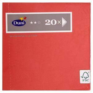 Duni Servietten Tissue Motiv 3-lagig 20 Stück - Red (33 x 33 cm)