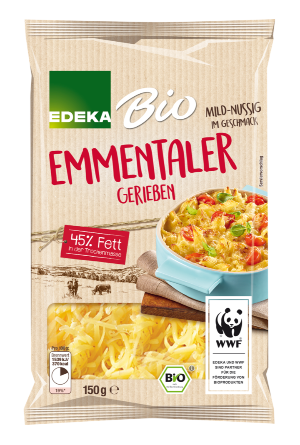Edeka Bio Emmentaler gerieben 45% Fett (150g)