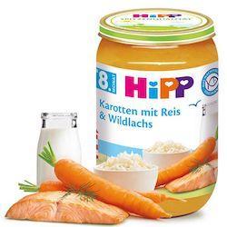 HiPP Bio 08+ Karotten mit Reis & Wildlachs (220g)