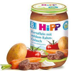 HiPP Bio 08+ Kartoffeln mit mildem Rahm-Gulasch (220g)