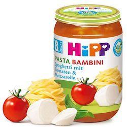 HiPP Bio 08+ Pasta Bambini Spaghetti mit Tomaten & Mozzarella (220g)