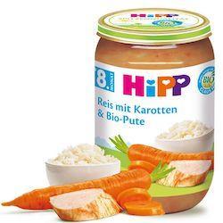 HiPP Bio 08+ Reis mit Karotten und Bio-Pute (220g)