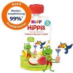 HiPP Bio 12+ Fruchte-Spaß Erdbeere-Banane in Apfel (100g)