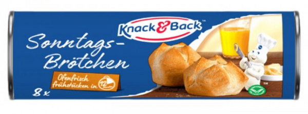 Knack & Back Sonntags-Brötchen Frischteig, 8 Stück (400g)
