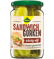 Kuhne Sandwich Gurken in Scheiben (330g)