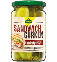 Kühne Sandwich Gurken in Scheiben (330g)