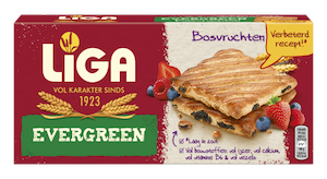 LiGa Evergreen Bosvruchten Biscuits 6x2 Koekjes (225g)