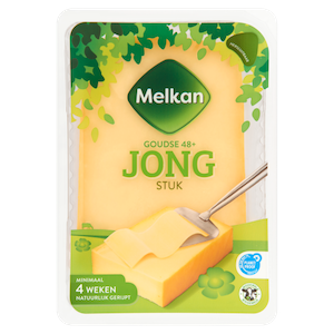 Melkan Stuk Kaas Gouda jong 48+ (520g)