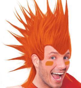 Mohawk Orange Wig - Adult One Size