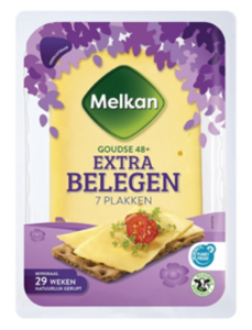 Melkan Extra belegen 48+ kaas plakken (190g)