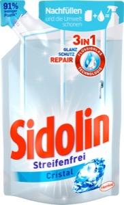 Sidolin Streifenfrei Cristal Glasreiniger Nachfüllpack (250ml)