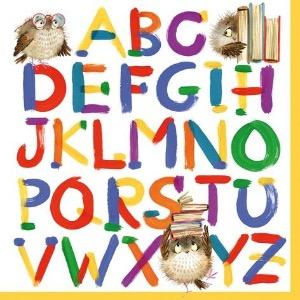 Ti-Flair Lunch Napkins 3-lagig 20 Stück - Colourful Alphabet (33 x 33 cm)