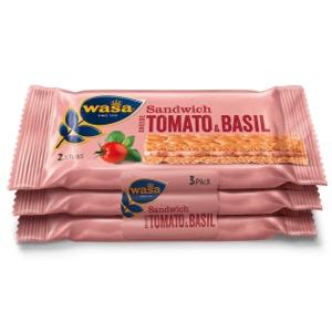 Wasa Sandwich Cheese Tomato & Basil 3x40g (120g)
