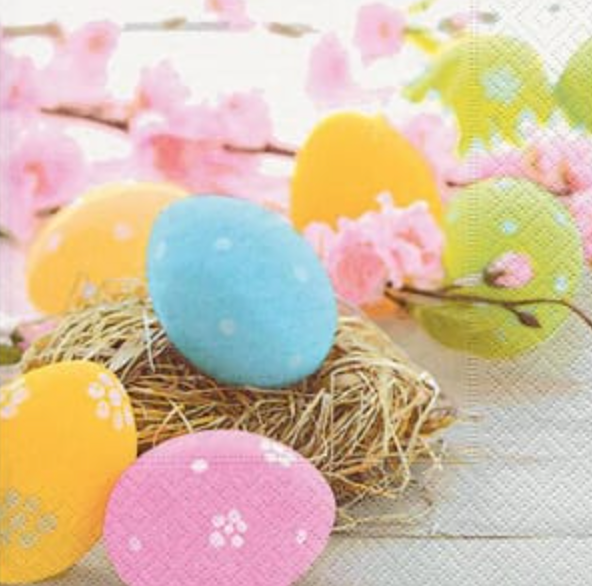 zz Easter Duni Servietten Tissue 20 Stück - Pastel Eggs (33 x 33 cm)