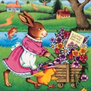 zz Easter Ti-Flair Lunch Napkins 3-lagig 20 Stück - A little Spring For You (33 x 33 cm)